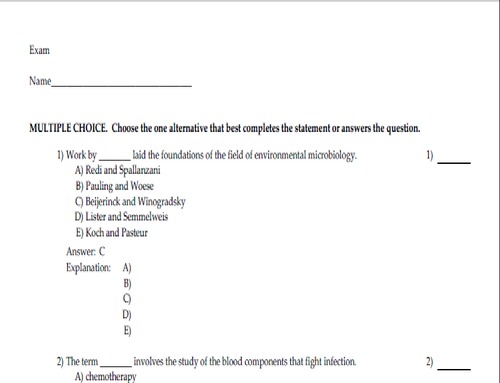 Product picture Microbiology with Diseases by Taxonomy Bauman 4e Testbank